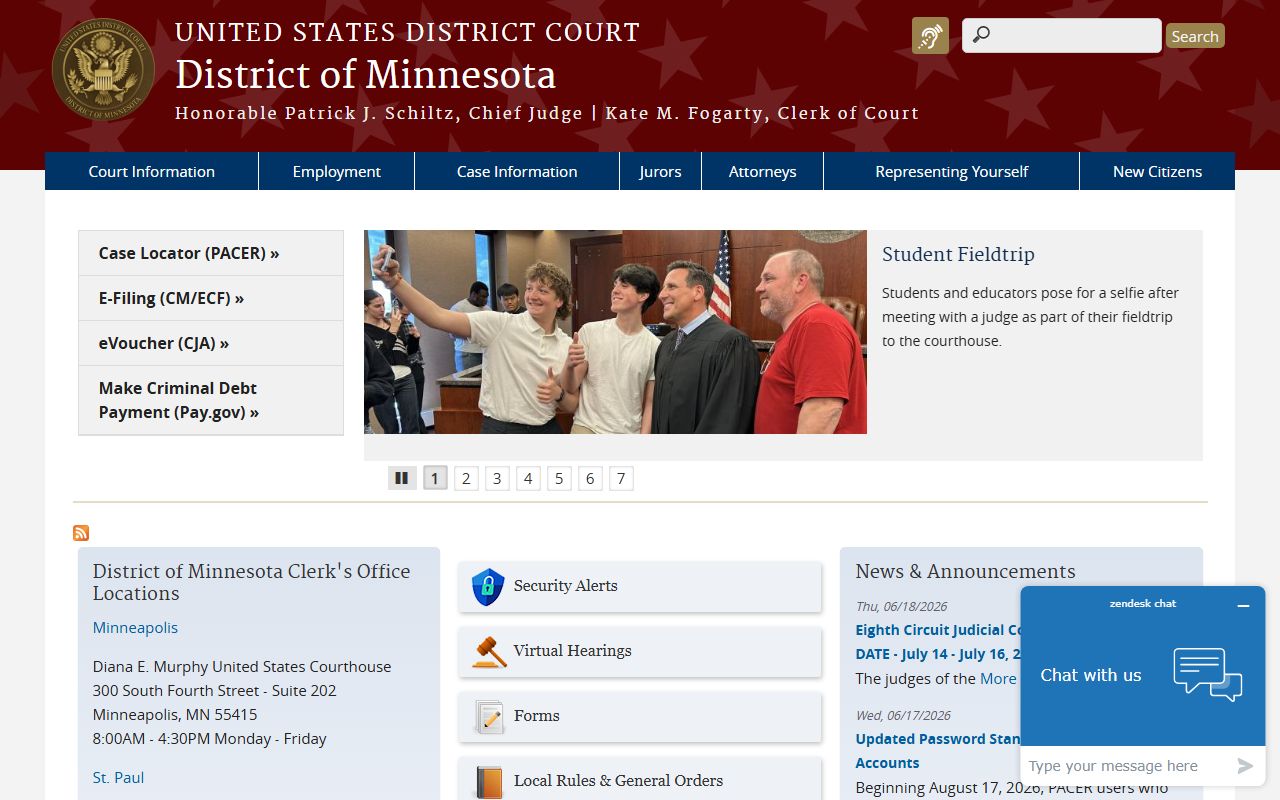 District court U.S. District Court District of Minnesota